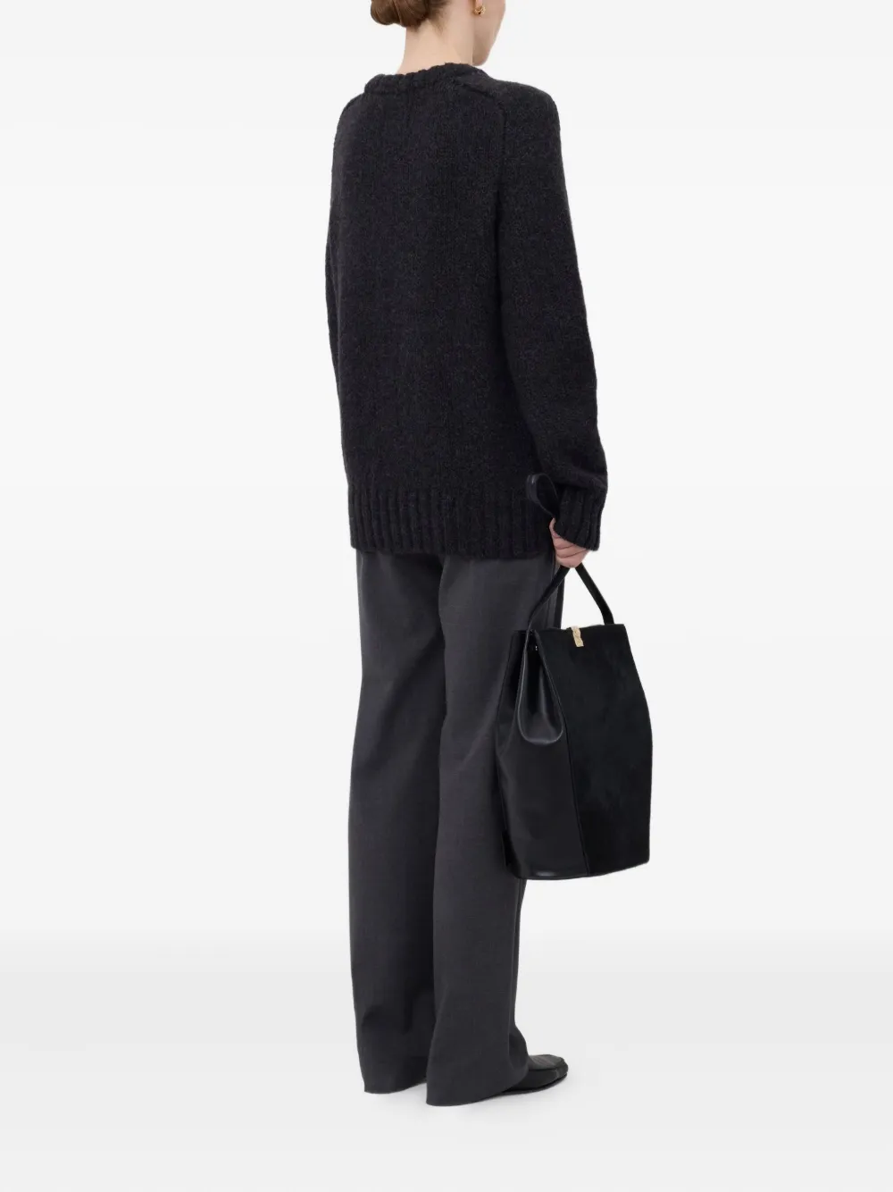 Loulou De Saison Jesse Drop-shoulder Ribbed Sweater In Brown