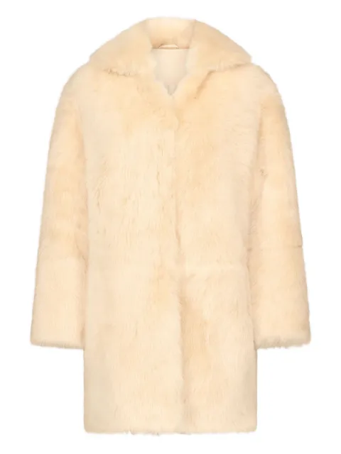 LouLou de Saison RUBEN spread-collar lamb-fur coat