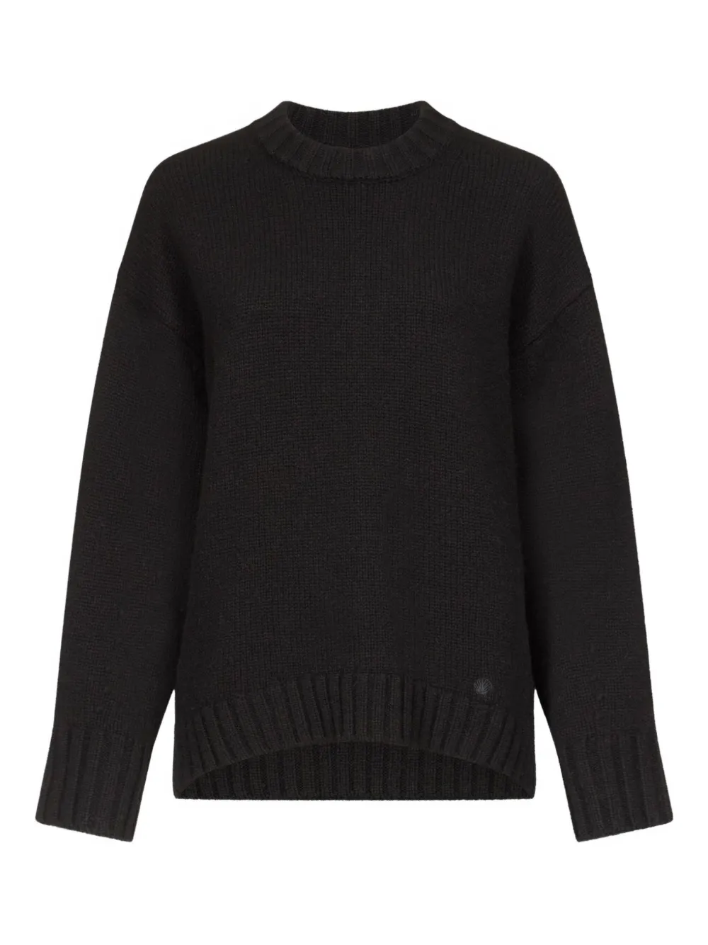 Loulou De Saison Drop-shoulder Ribbed Sweater In Black