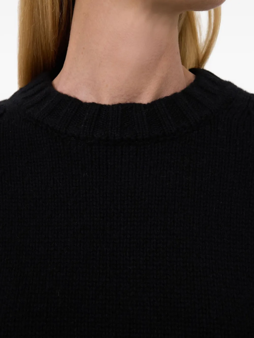 Loulou De Saison Drop-shoulder Ribbed Sweater In Black