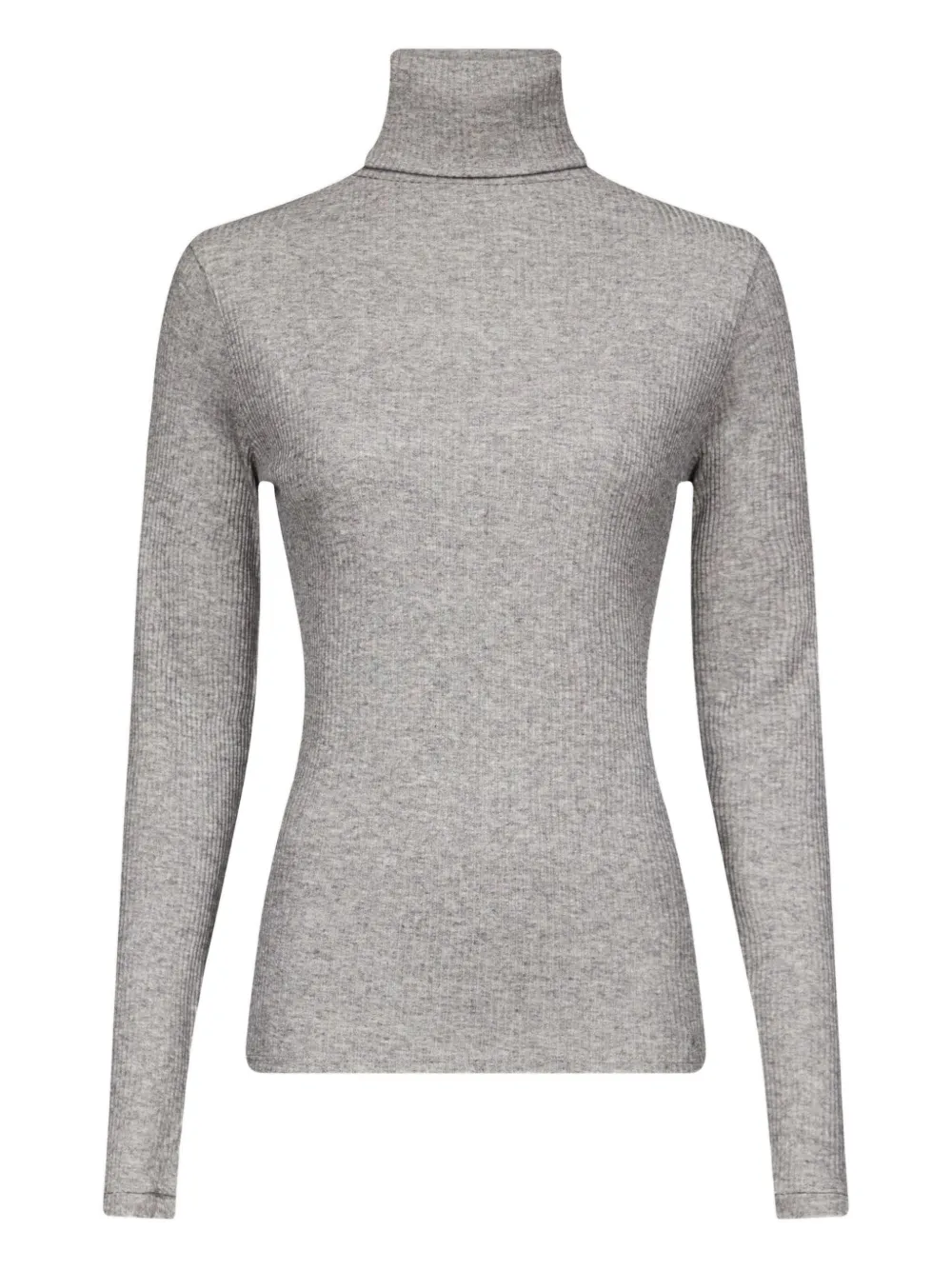 Loulou De Saison Gallinara Lds Ribbed Turtleneck Top In Gray
