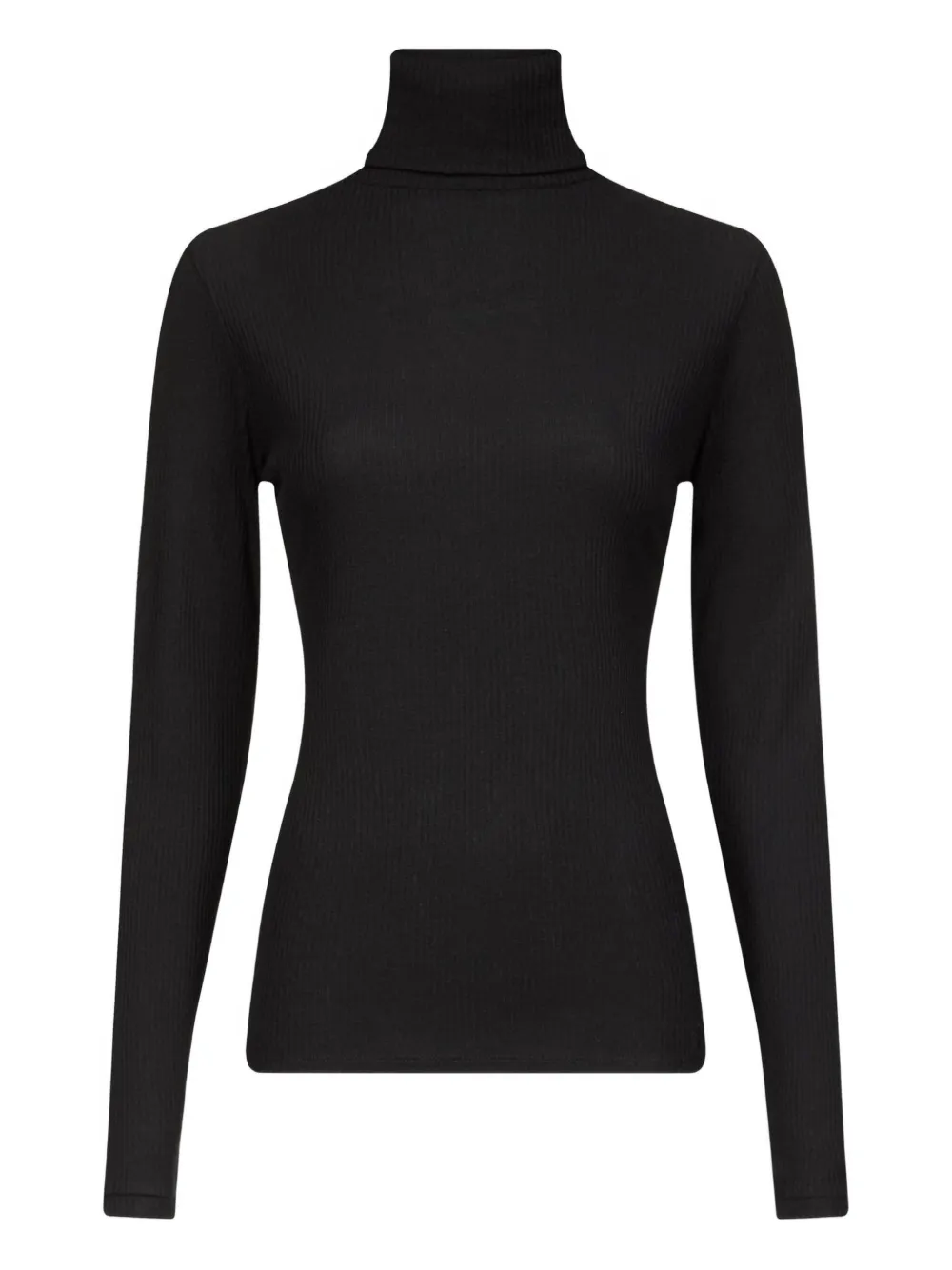 Loulou De Saison Gallinara Lds Ribbed Turtleneck Top In Black