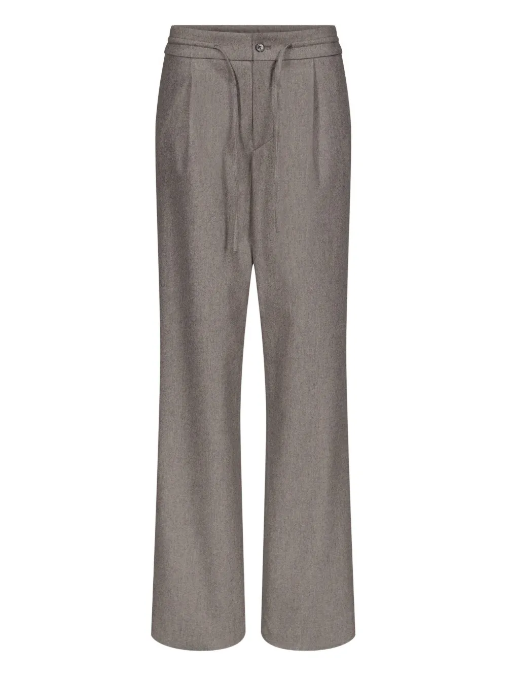 Loulou De Saison Harlem Pleated Drawstring Trousers In Brown
