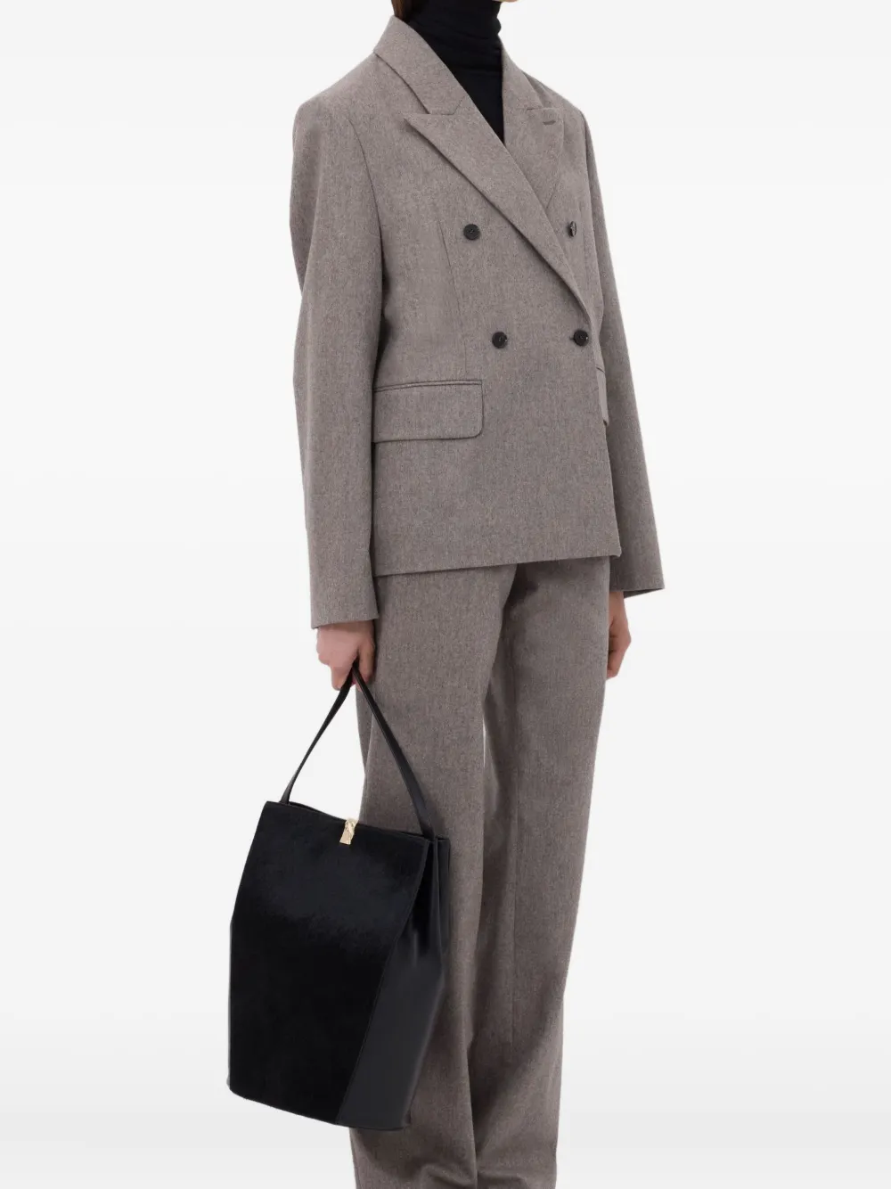Loulou De Saison Peak-lapels Double-breasted Blazer In Gray