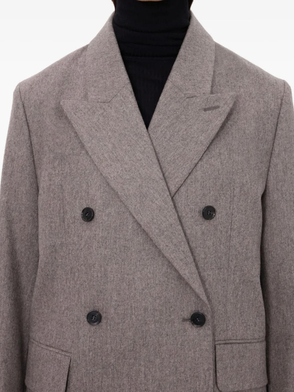 Loulou De Saison Peak-lapels Double-breasted Blazer In Gray