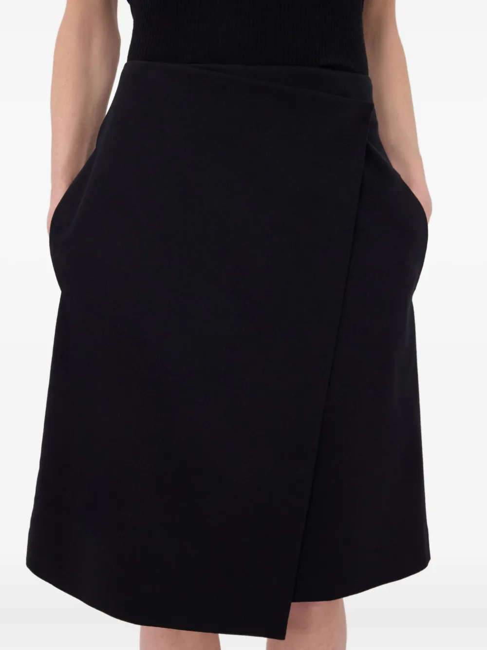 LouLou de Saison Asymmetrische wikkelrok Zwart