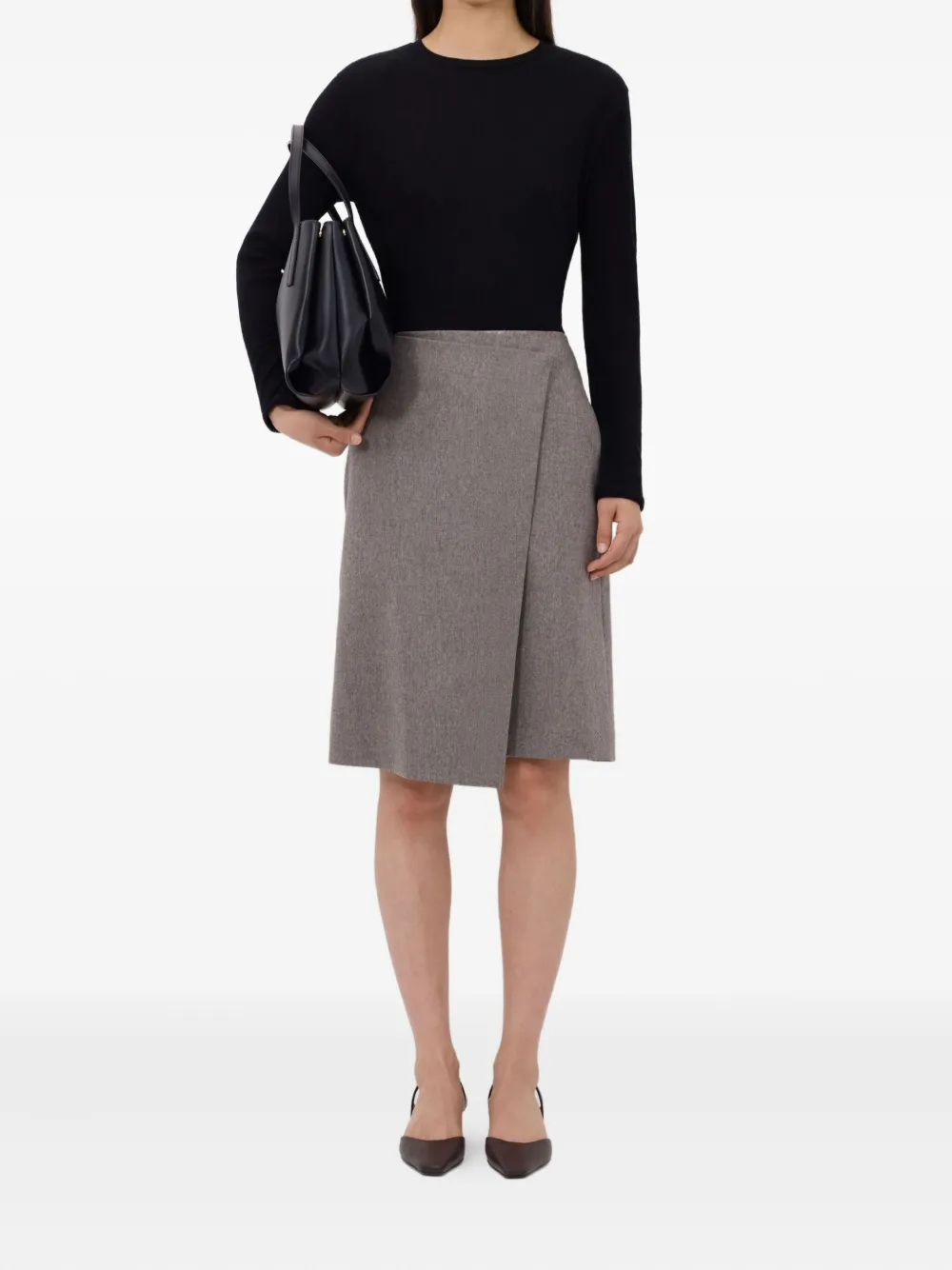 LouLou de Saison Jil asymmetrical midi skirt | Asymmetric & Draped Skirts | Image 2