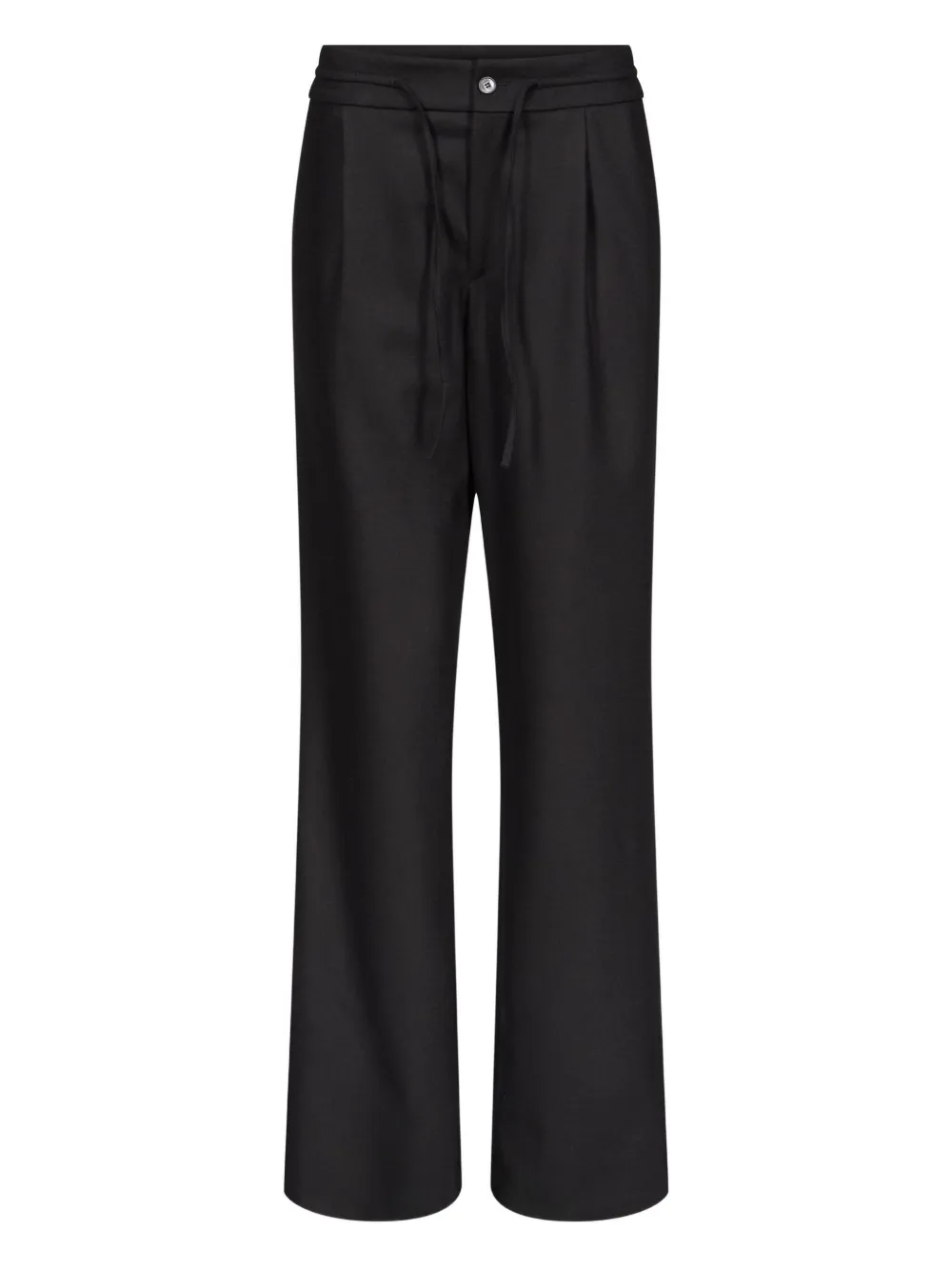 Loulou De Saison Harlem Pleated Drawstring Trousers In Black