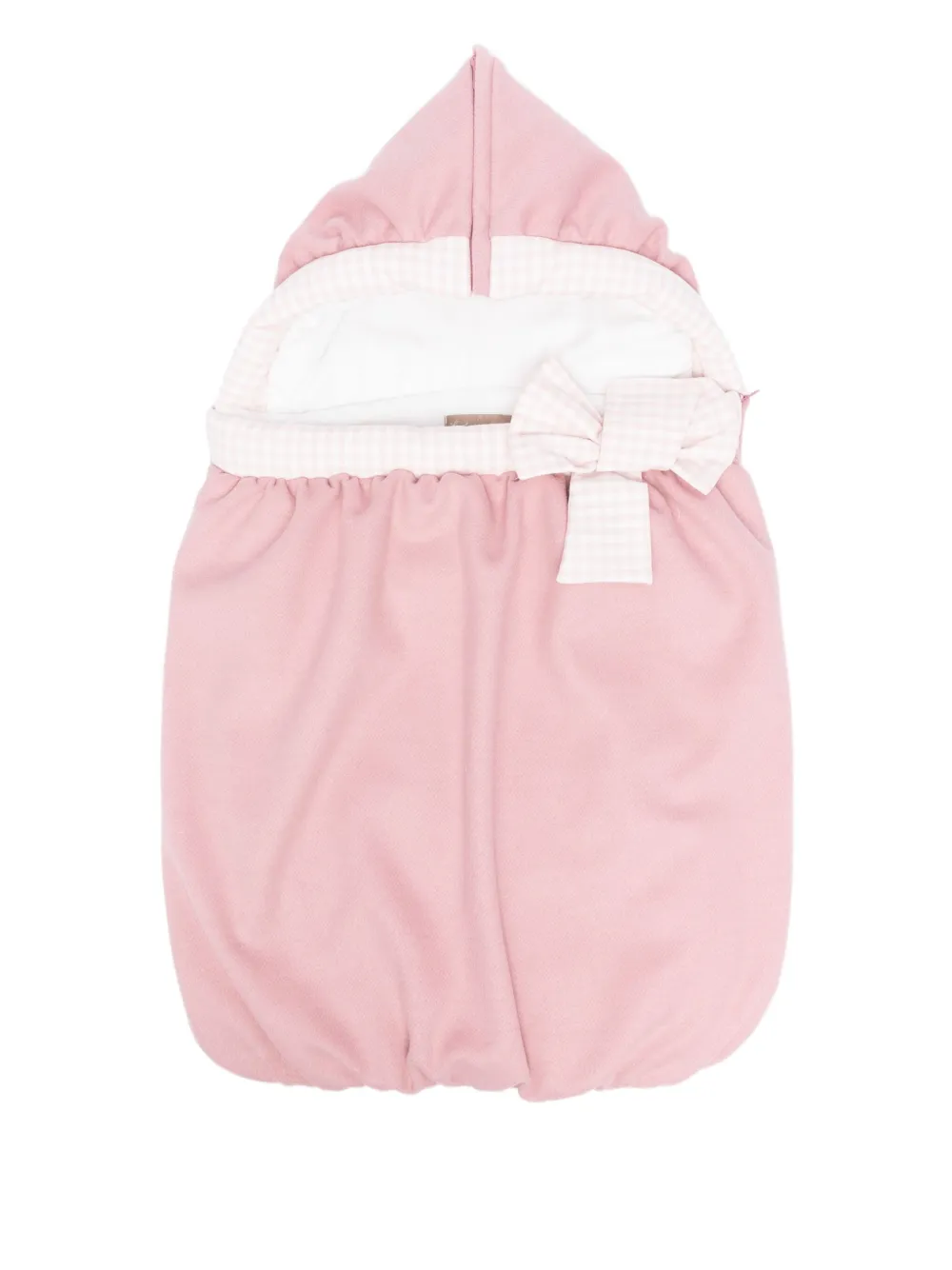 La Stupenderia bow-detail gingham-pattern sleep bag | Pink | Image 1