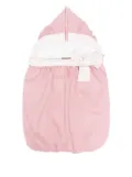 La Stupenderia bow-detail gingham-pattern sleep bag - Pink