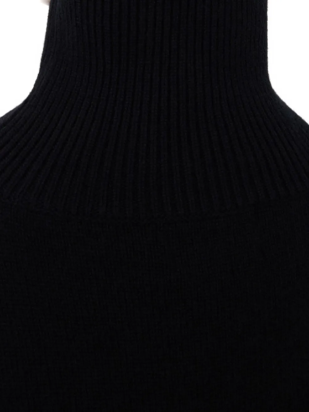 Loulou De Saison Luke Ribbed-collar Wool Sweater In Black