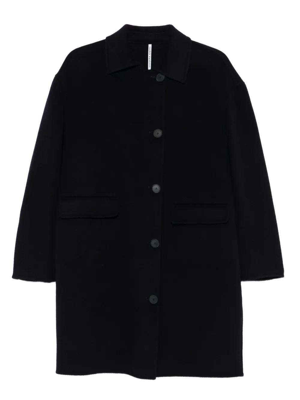 Liviana Conti flap-pocket buttoned coat | Black | Image 1