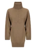 Stefano Mortari turtleneck mini dress - Brown