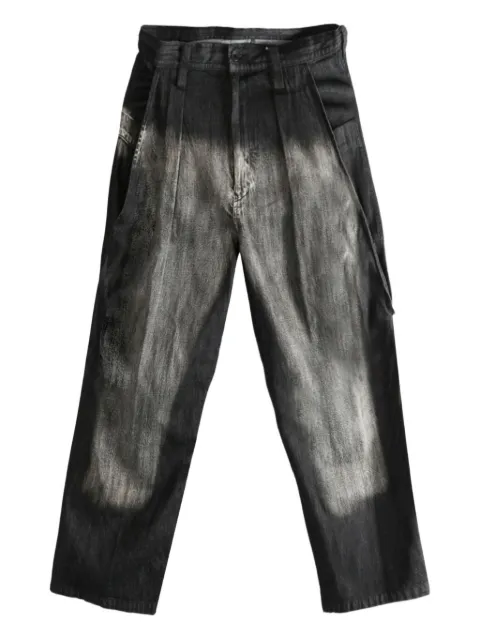 Y's faded-effect trousers