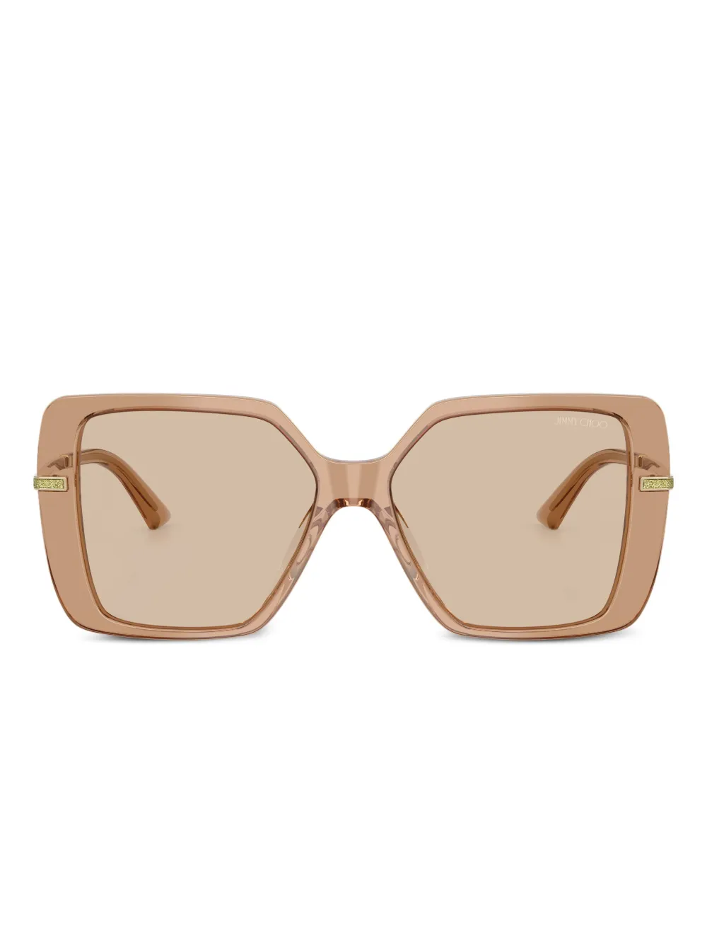 Jimmy Choo Square Sunglasses In Brown