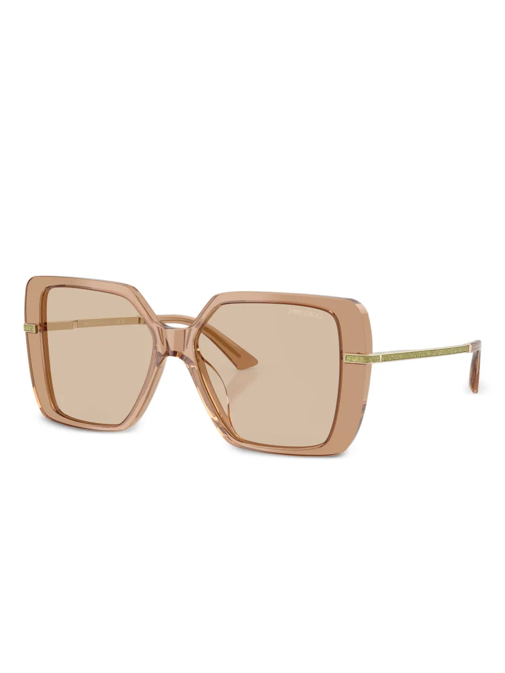 Jimmy Choo Square Sunglasses In Brown