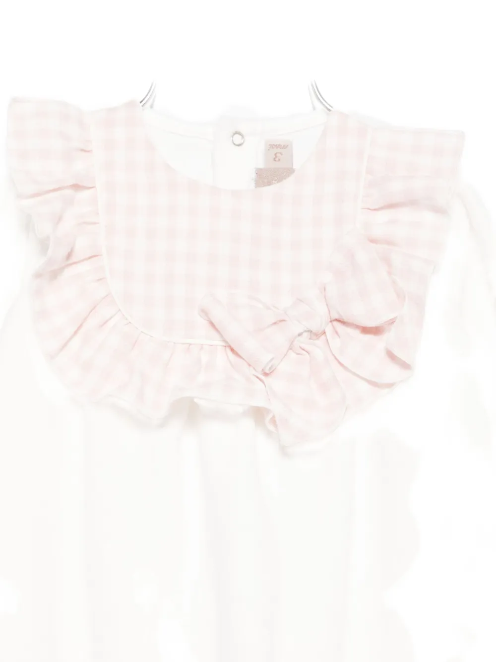 La Stupenderia Ruffled Gingham-pattern Pajamas In Pink