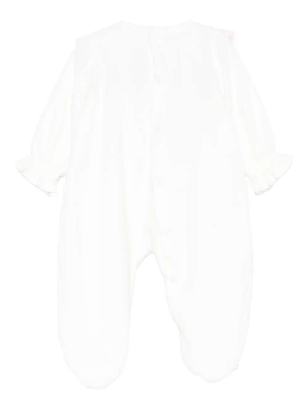 La Stupenderia Pyjama met gingham ruit en ruches - Wit