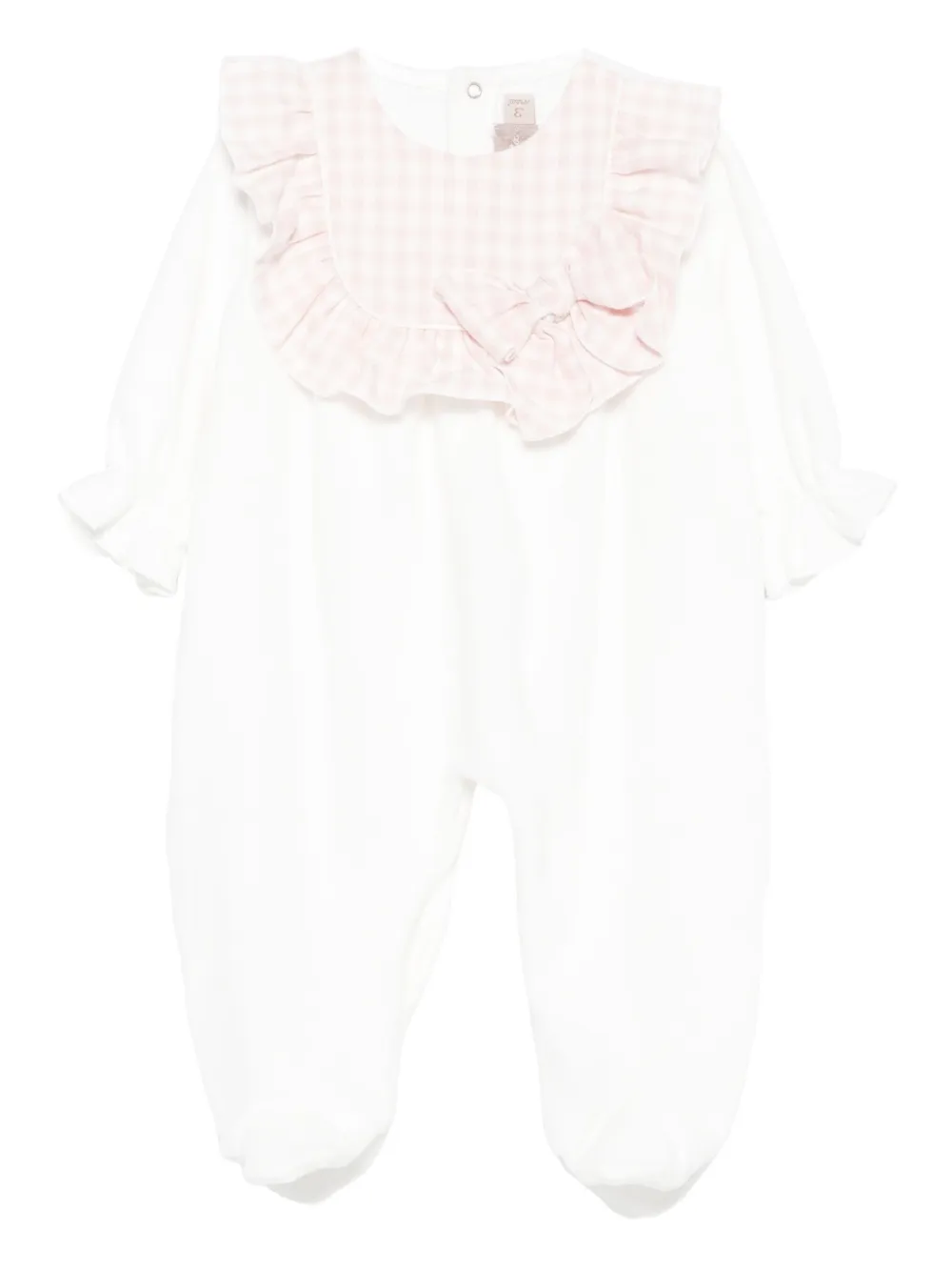 La Stupenderia ruffled gingham-pattern pajamas | White | Image 1