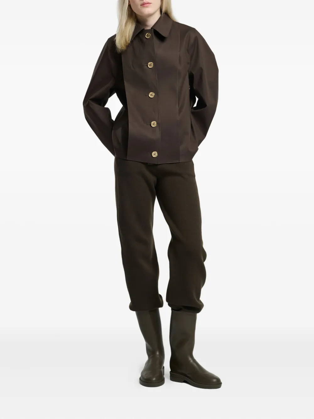 Barrie button-fastening collared raincoat | Trench Coats & Raincoats | Image 2