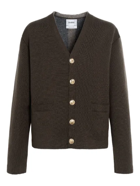 Barrie V-neck gold-button cardigan