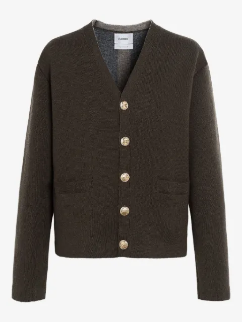 Barrie V-neck gold-button cardigan