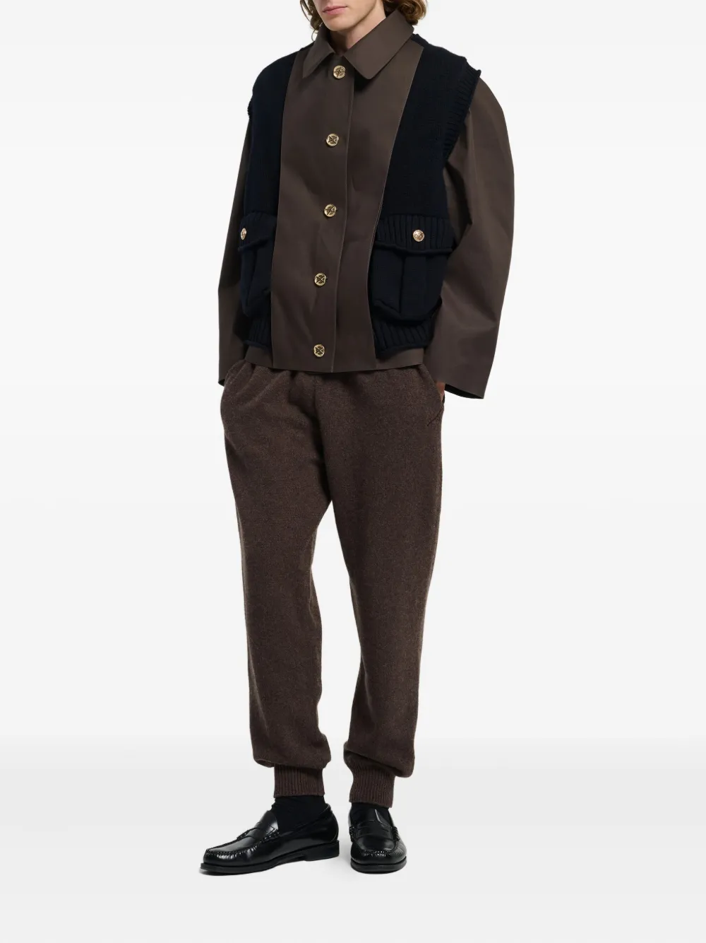 Barrie Layered Pocket Jacket In Brown