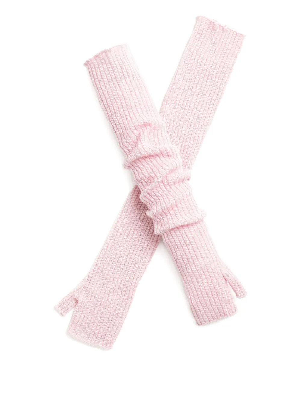 Barrie Cashmere Fingerless Gloves In Pink