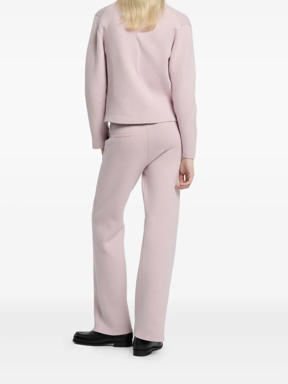 Barrie Vest met V-hals en knoop Roze