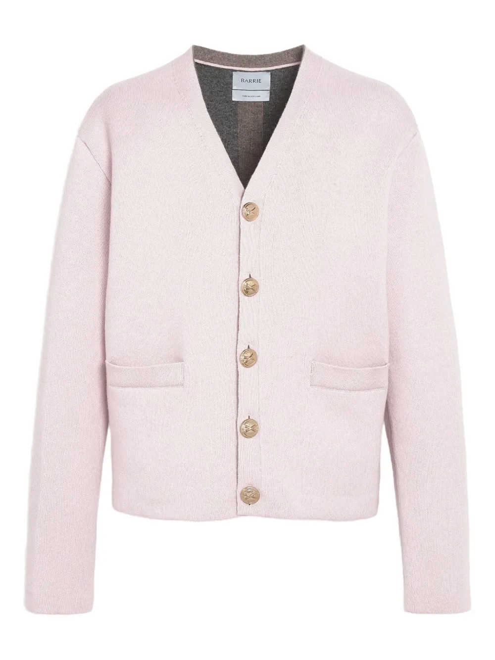 Barrie V-neck button cardigan | Pink | Image 1