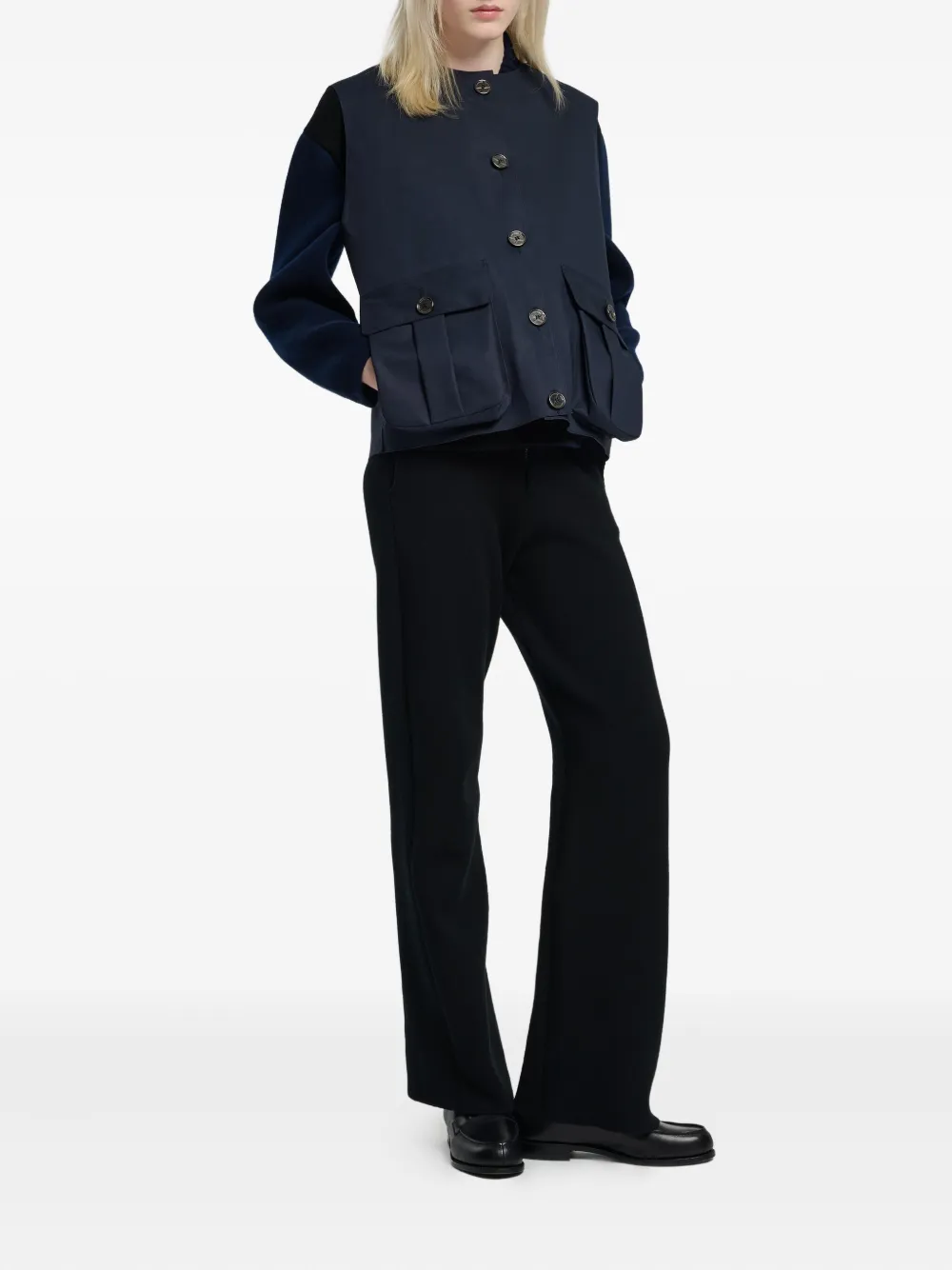 Barrie Regenjack met zak met knoopsluiting Blauw