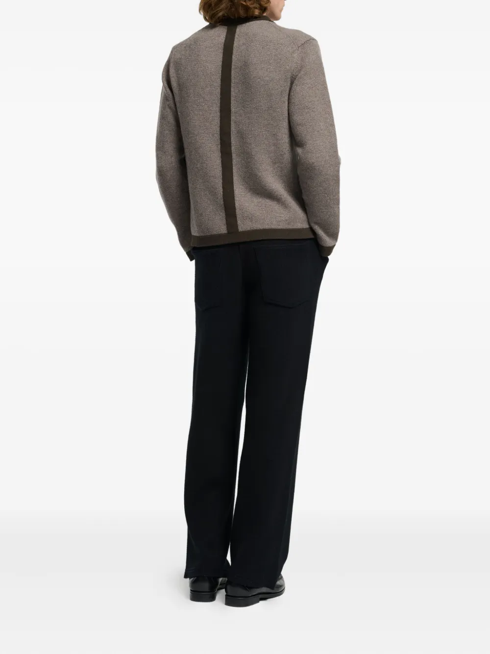 Barrie Round-neck Cashmere Sweater In Brown