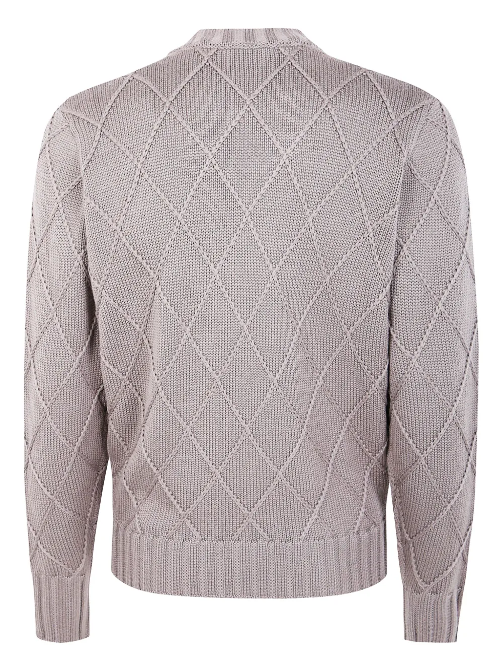 Filippo De Laurentiis diamond-pattern merino-wool sweater - Beige