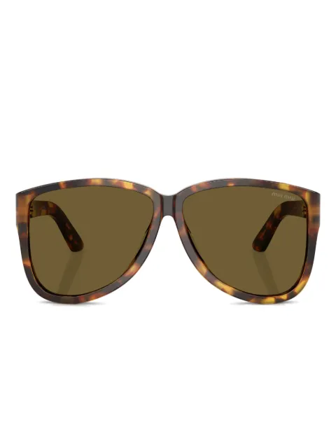 Miu Miu Eyewear tortoiseshell logo-plaque sunglasses