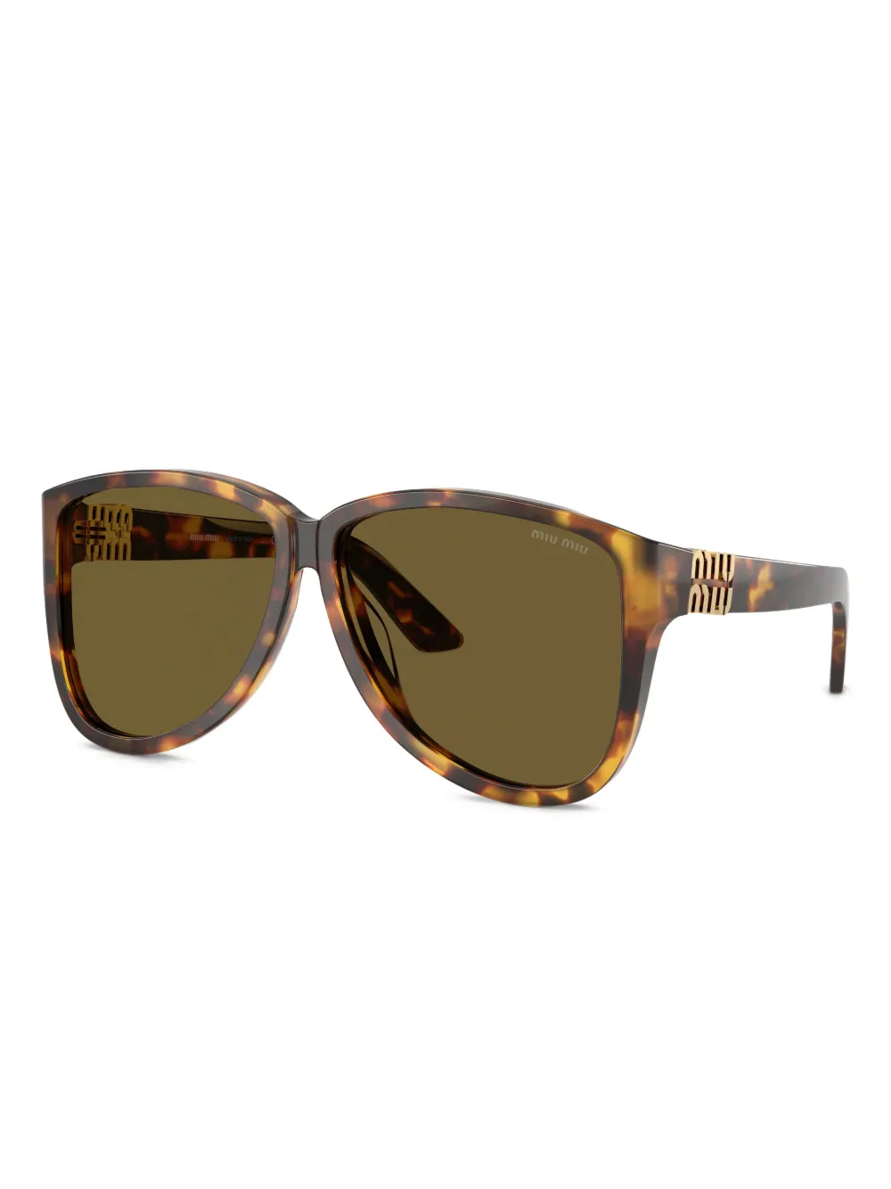 Miu Miu Eyewear Zonnebril met schildpadschild-design - Groen