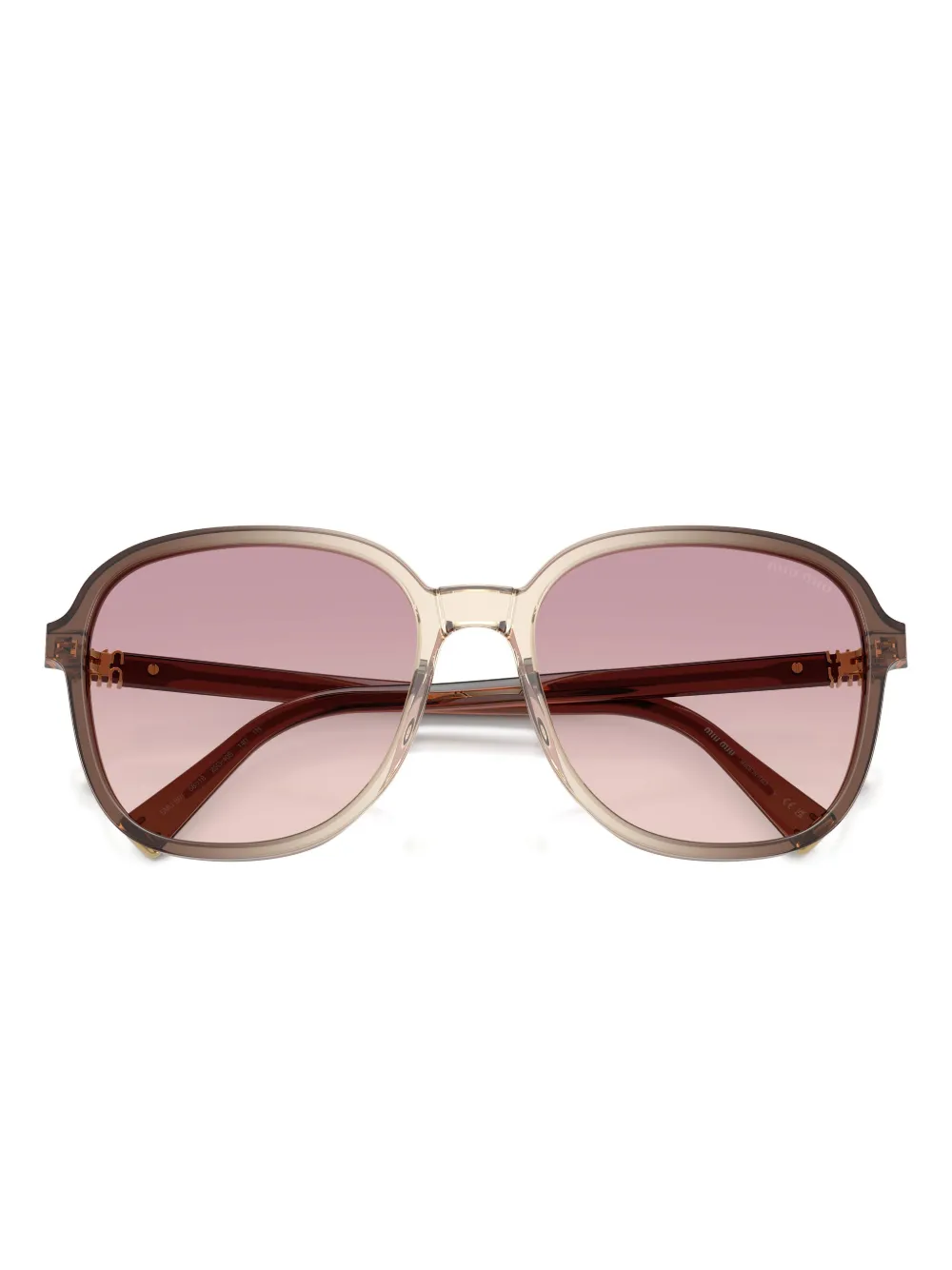 Miu Eyewear Zonnebril met kleurverloop Bruin