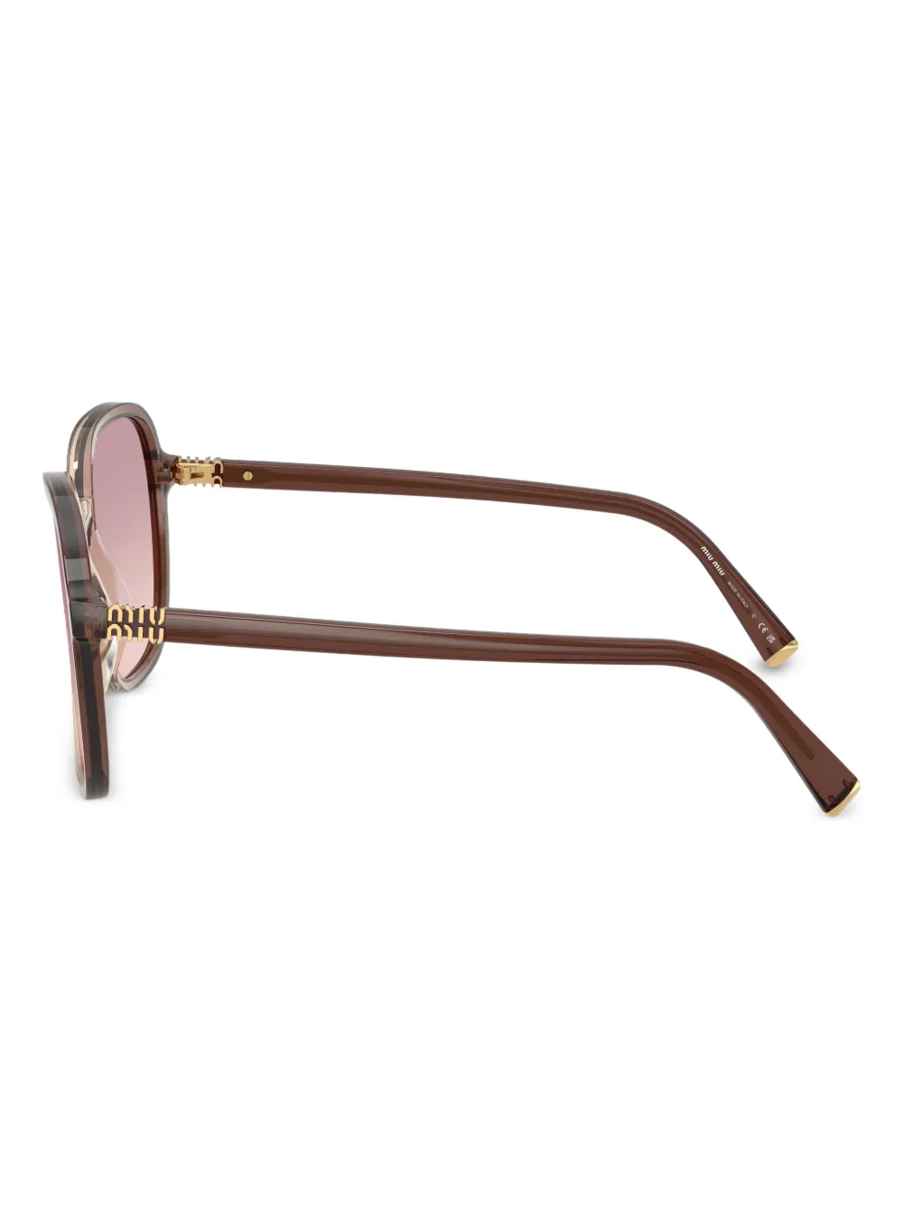 Miu Eyewear Zonnebril met kleurverloop Bruin