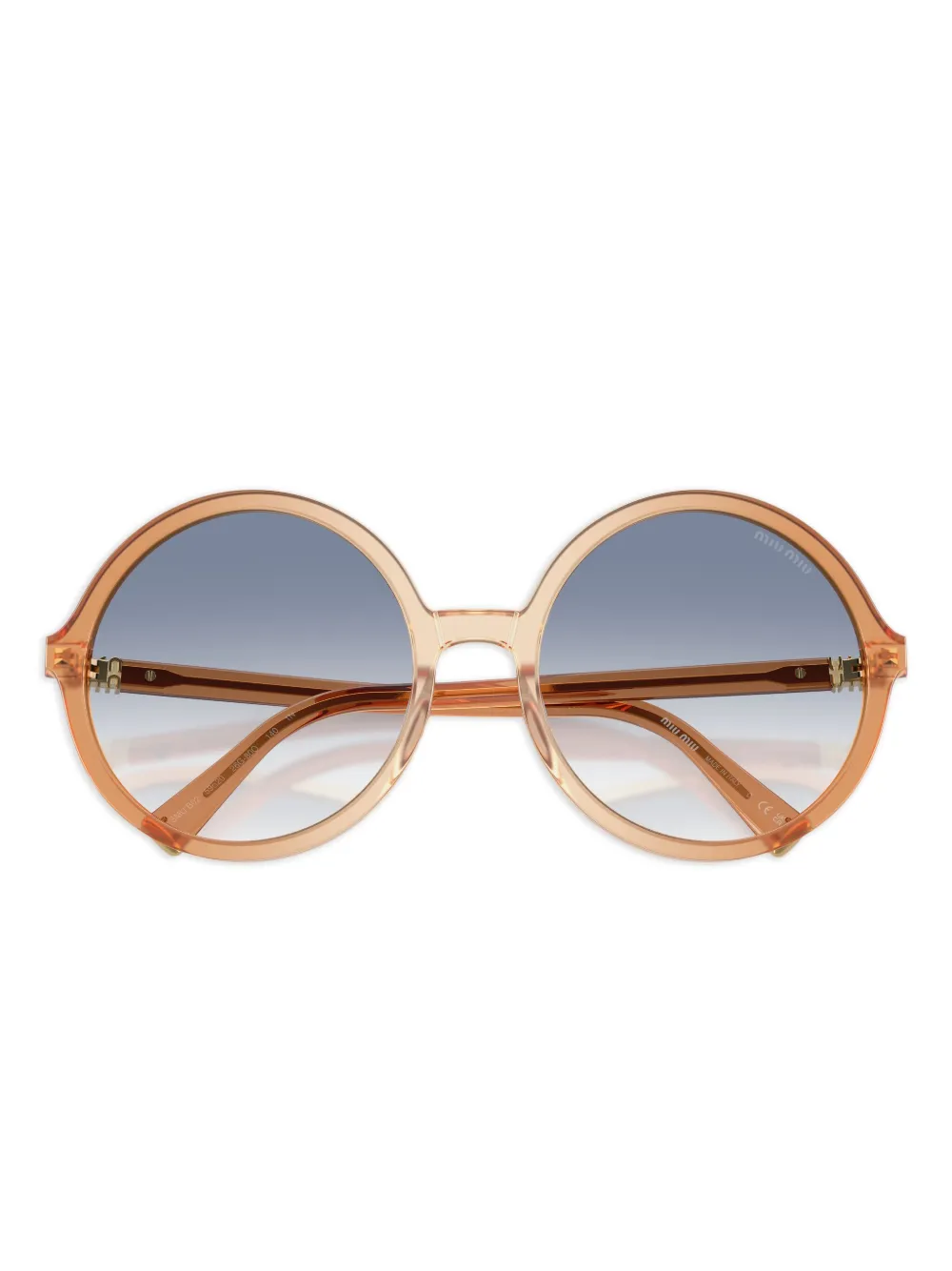 Miu Miu Round-frame Sunglasses In Blue