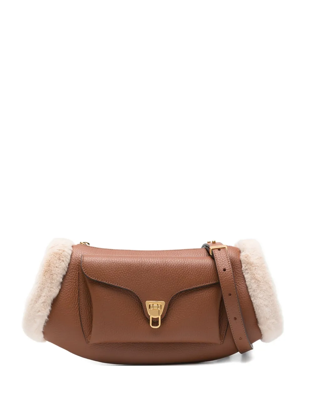 Coccinelle Leather Shoulder Bag In Brown