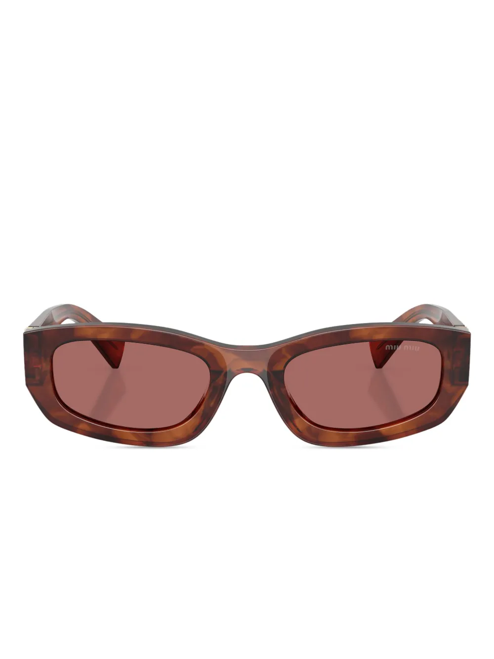 Miu Miu Eyewear MU B04S logo sunglasses - Brown