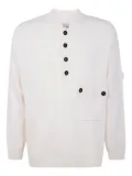 AION button-placket patch-pocket sweater - White