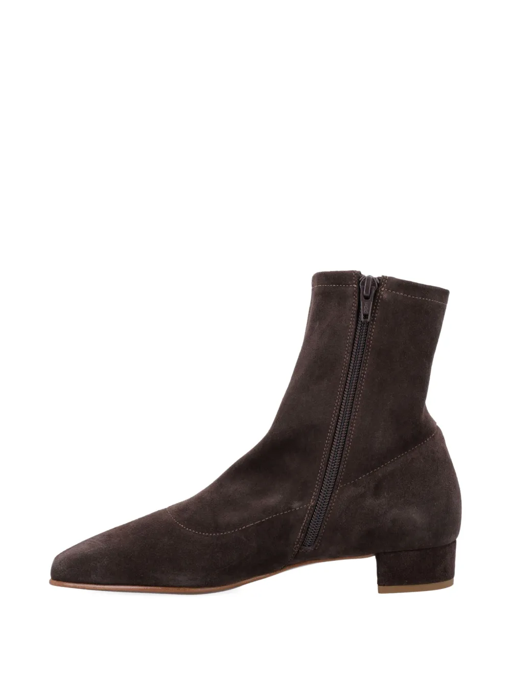 By Far Este Ristretto Brown Suede Ankle Boots In Brown