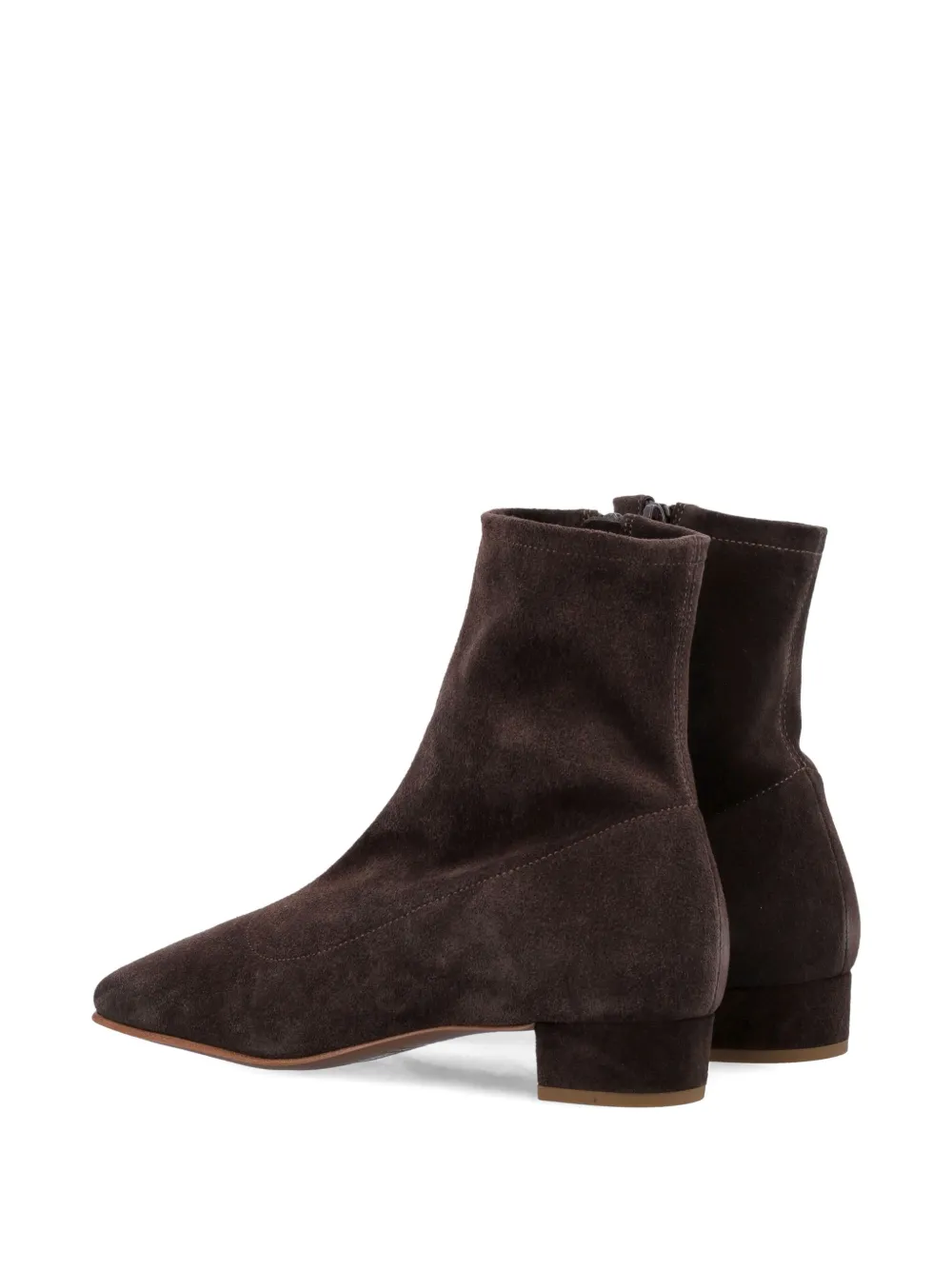 By Far Este Ristretto Brown Suede Ankle Boots In Brown