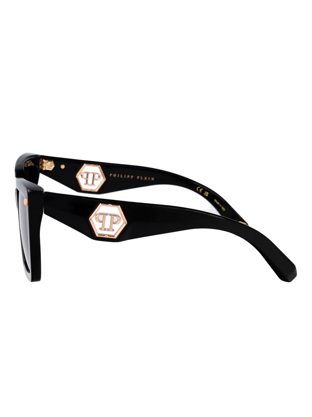 Philipp Plein Eyewear Zonnebril met geometrisch montuur Zwart