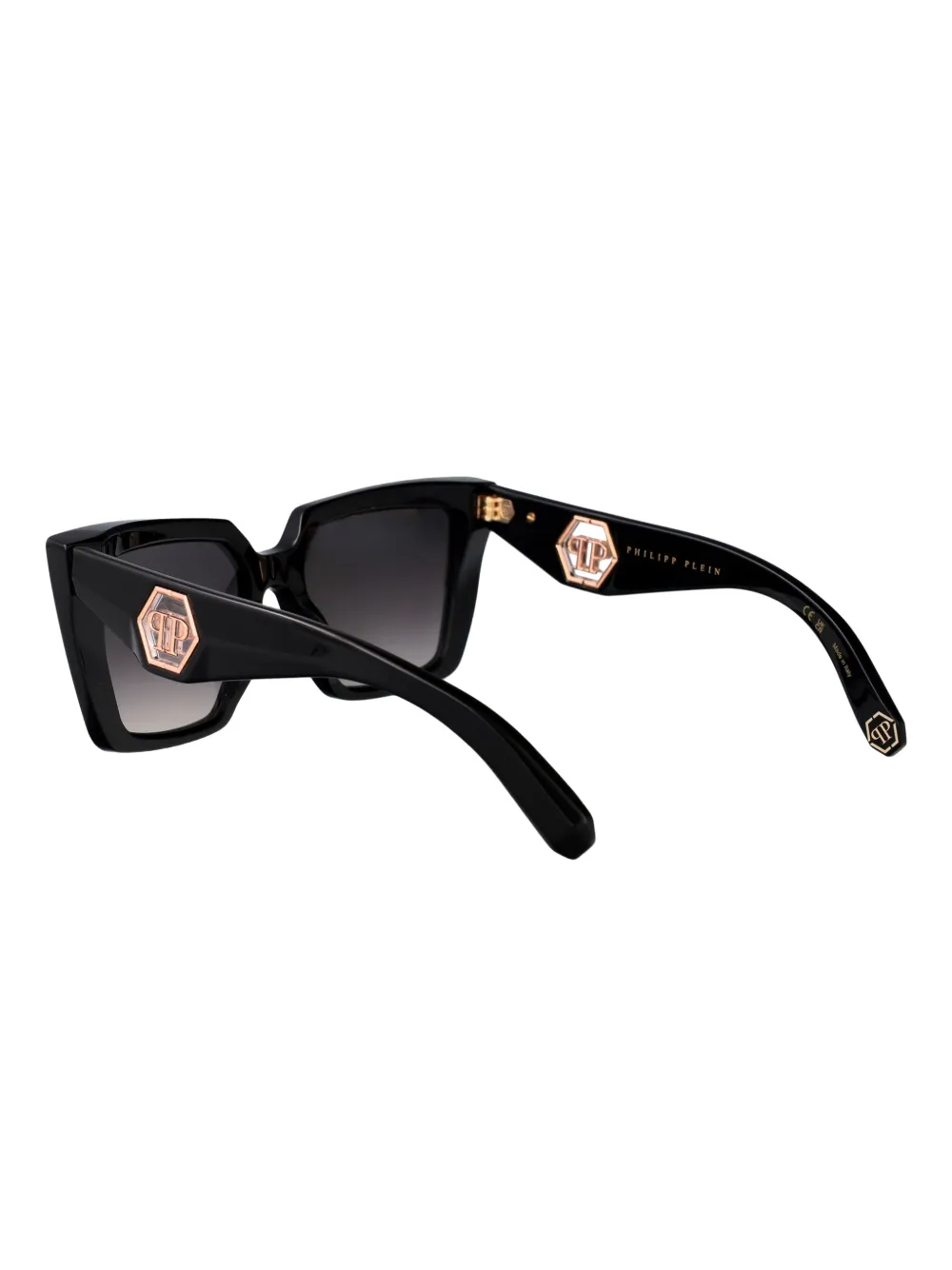 Philipp Plein Eyewear Zonnebril met geometrisch montuur Zwart