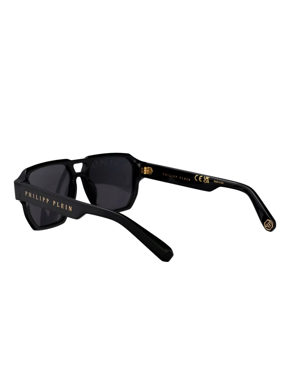 Philipp Plein Eyewear Zonnebril met geometrisch montuur Zwart