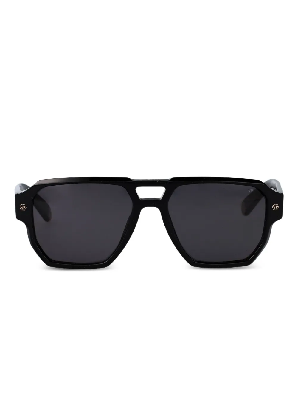 Philipp Plein Eyewear geometric-frame sunglasses | Black | Image 1