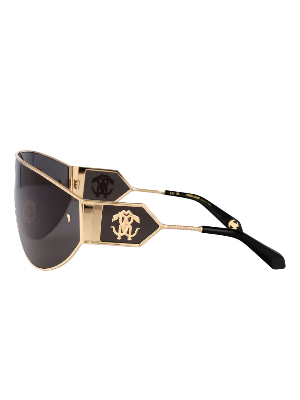 Roberto Cavalli Zonnebril met geometrisch montuur Zwart