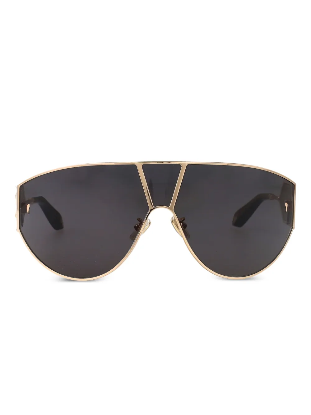 Roberto Cavalli geometric-frame logo sunglasses - Nero