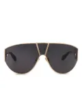 Roberto Cavalli geometric-frame logo sunglasses - Black